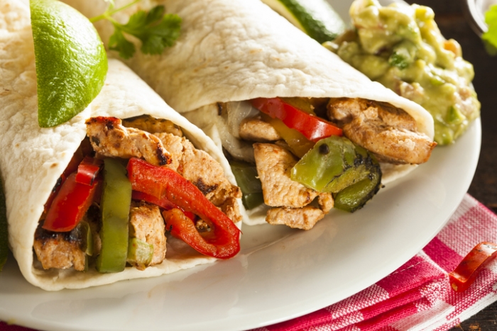 Chicken Fajitas with a lime