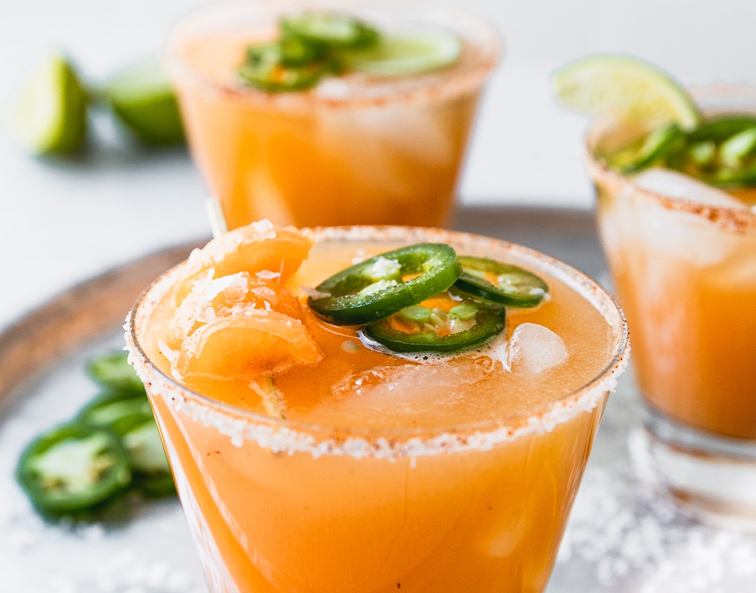 Spicy Cantaloupe Margarita