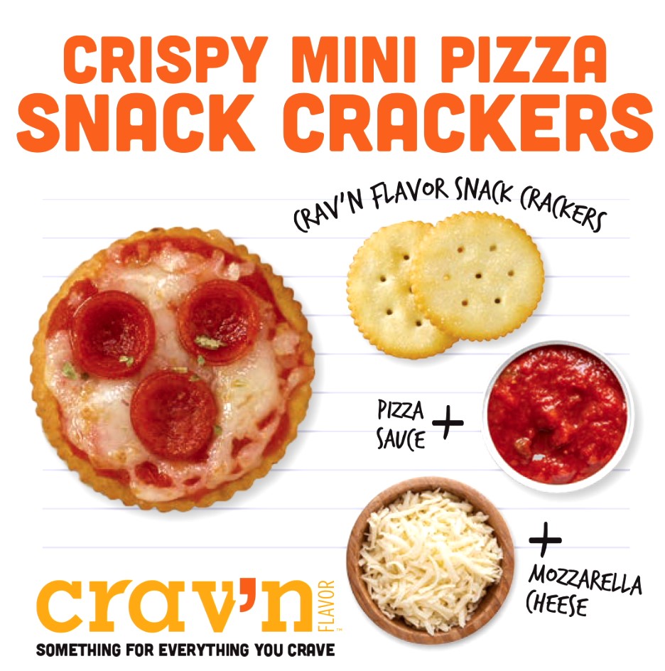 Crispy Mini Pizza Snack Crackers